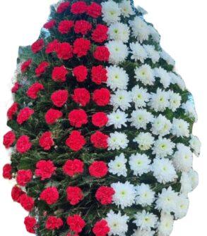 Crown of carnations and chrysanthemums