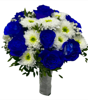 Buchet trandafiri albaștri