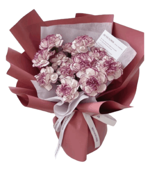 Buchet garoafe bicolore