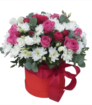 Cutie cu flori de sezon