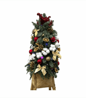 Natural Christmas tree - with cotton