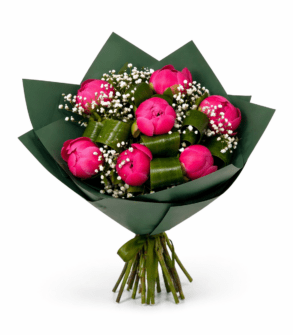 Buchet 7 bujori roz