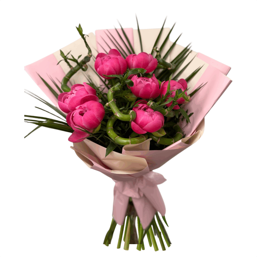 Buchet bambus i bujori