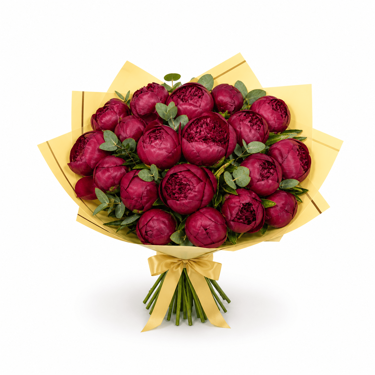 Bouquet 17 Peonies Grena