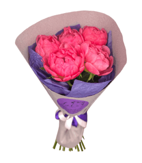 Buchet 5 Bujori parfumați