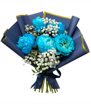 Bouquet of Blue Peonies