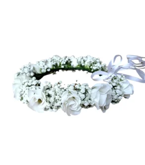 Coroniță Lisianthus Alb Premiere scoala