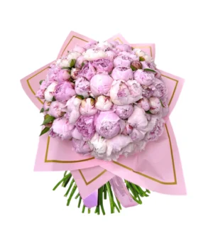 Buchet 101 Bujori roz superb