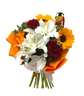 Buchet Absolvire cu Ursulet si Tocă ieftin