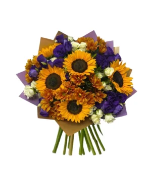 flori pentru iubita buchet de toamna floarea soarelui