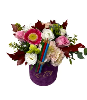 First Day of School arrangement with colored pencils delivery
