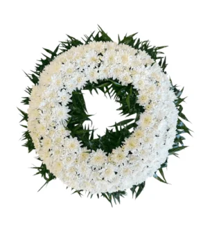 coroana crizanteme 55 cm flori naturale trimite bucuresti pantelimon