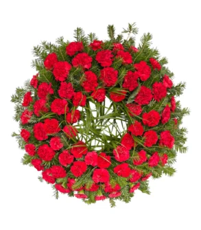coroana rotunda garoafe flori naturale livrare bucuresti ilfov