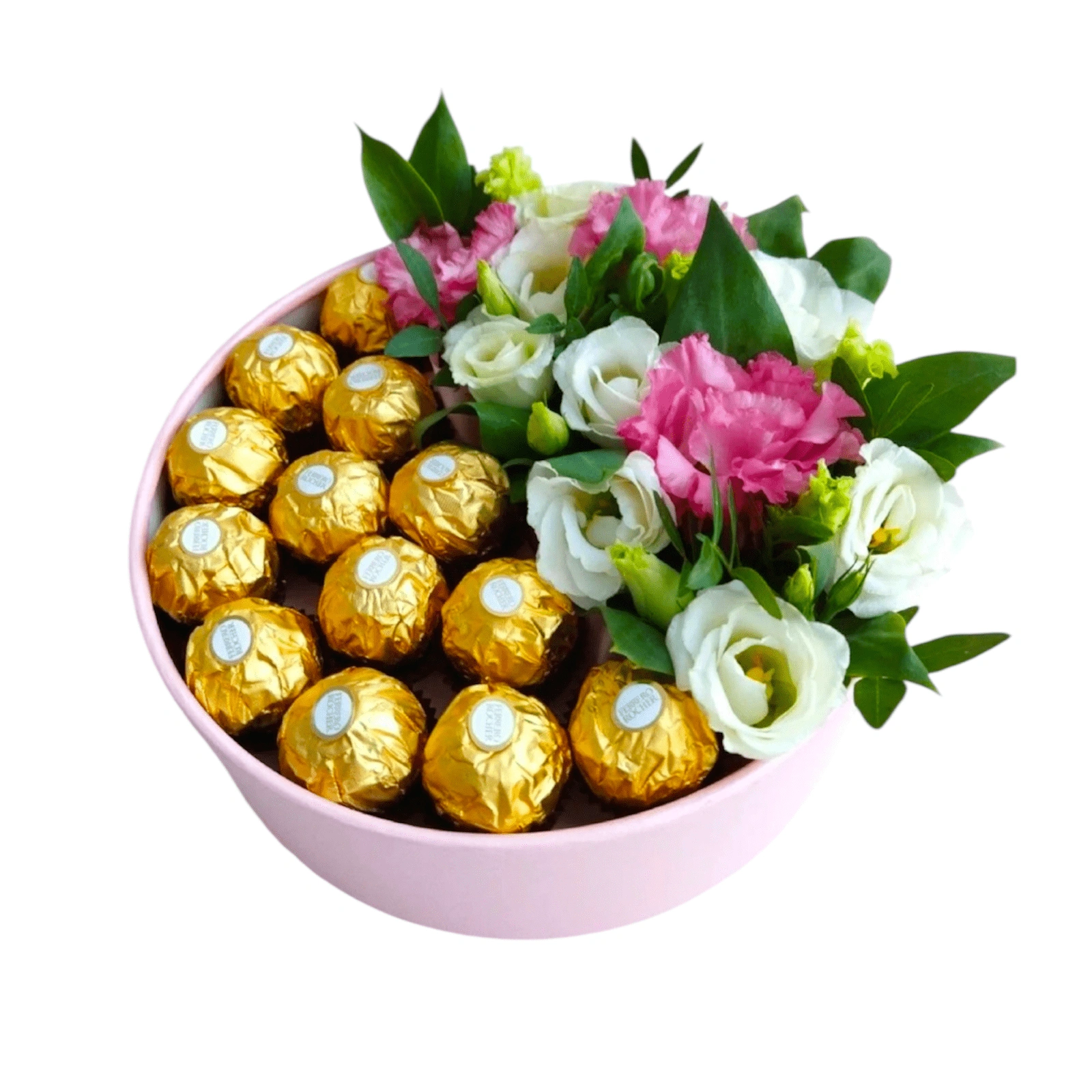 cutie cu flori si bomboane iubita sotie prietena