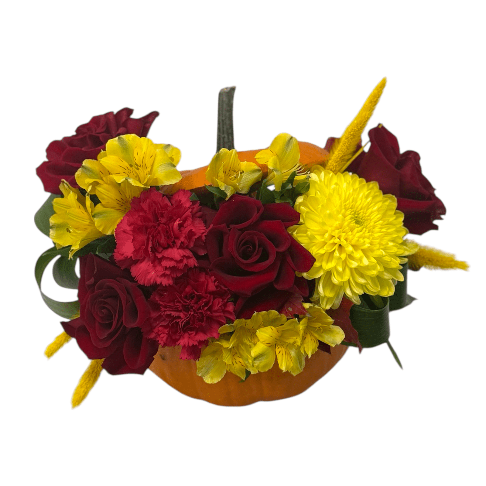 Aranjament Flori Roșii în Dovleac - imagine 2