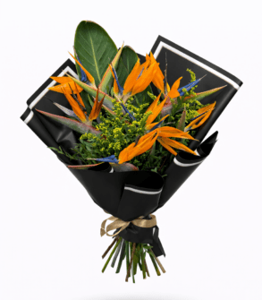 Buchet Floarea Paradisului - Strelitzia portocalie