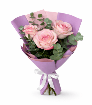 Buchet 3 Trandafiri de Ecuador Roz